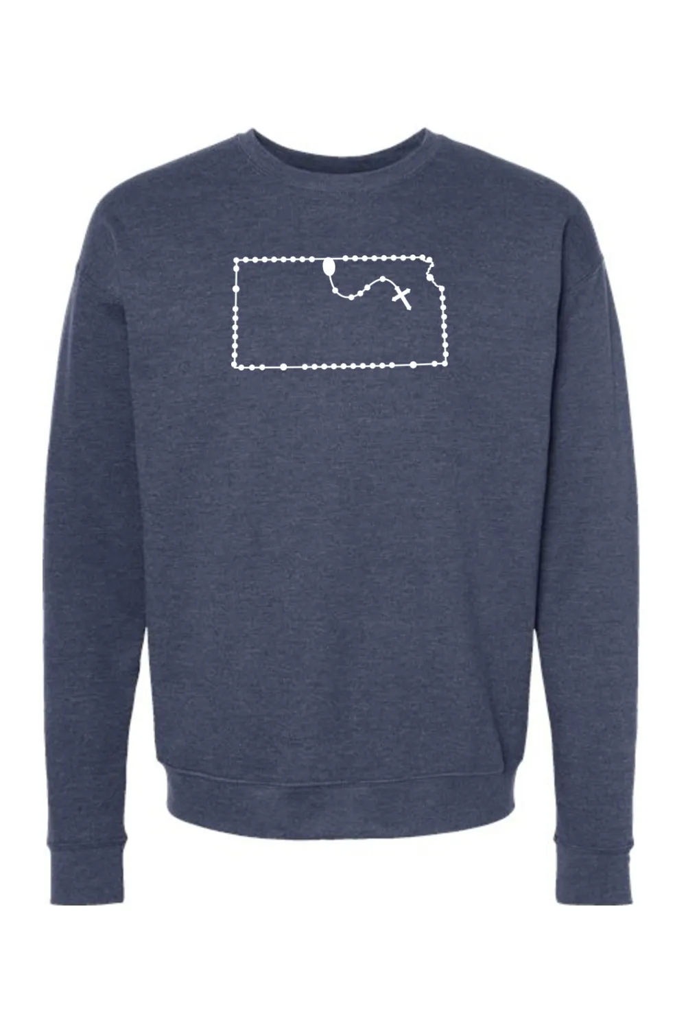 Kansas Catholic Rosary Crewneck Sweatshirt