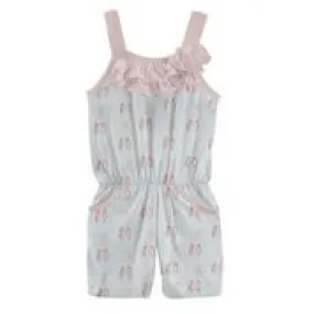 KICKEE PANTS PRINT FLOWER ROMPER WITH POCKETS FRESH AIR BALLET