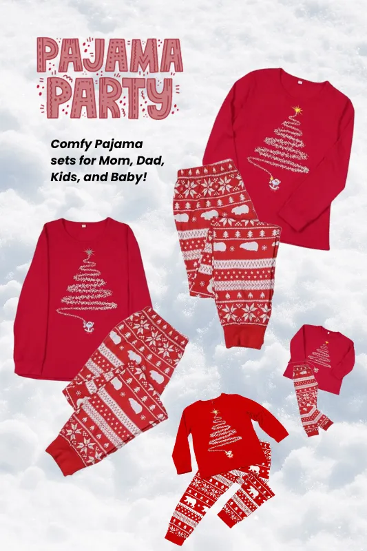 Kids Home for the Holidays Christmas Print Pajama Set