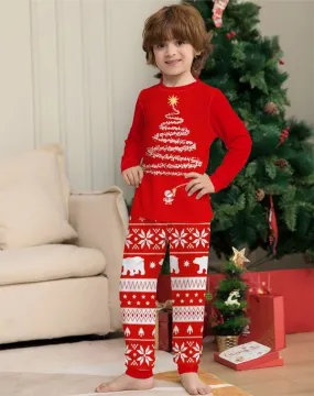 Kids Home for the Holidays Christmas Print Pajama Set