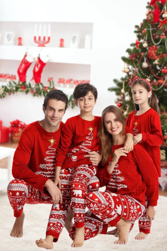 Kids Home for the Holidays Christmas Print Pajama Set