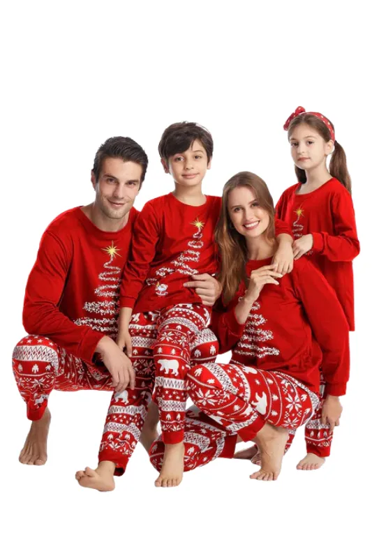 Kids Home for the Holidays Christmas Print Pajama Set