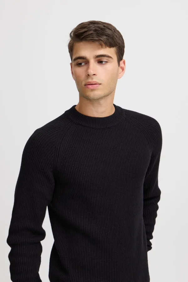 KRISTIAN RAGLAN RIB CREW NECK PULLOVER