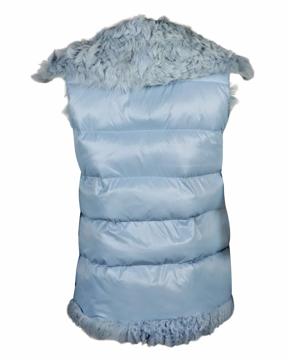 Lamb Down Puffer Vest in Blue