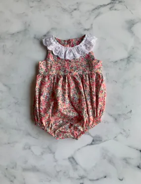 Liberty Pink berry Anglaise Romper