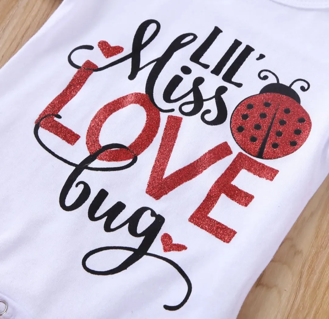 Lil' MISS LOVE Bug Romper,  Tutu,  Leggings and Headband #1000218