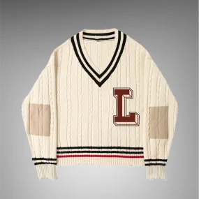 Lizoy Mens Knitted Jumper Cream