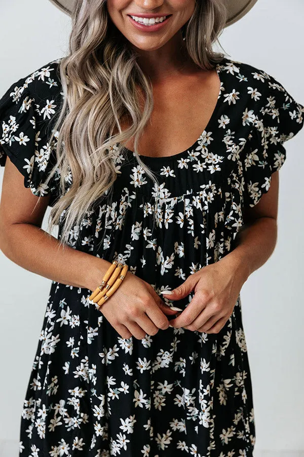 Love On A Loop Floral Romper In Black