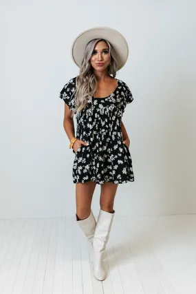 Love On A Loop Floral Romper In Black