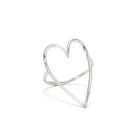 Lovestruck Heart Ring Silver