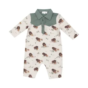 L/S CowBoy Romper - Bison Families