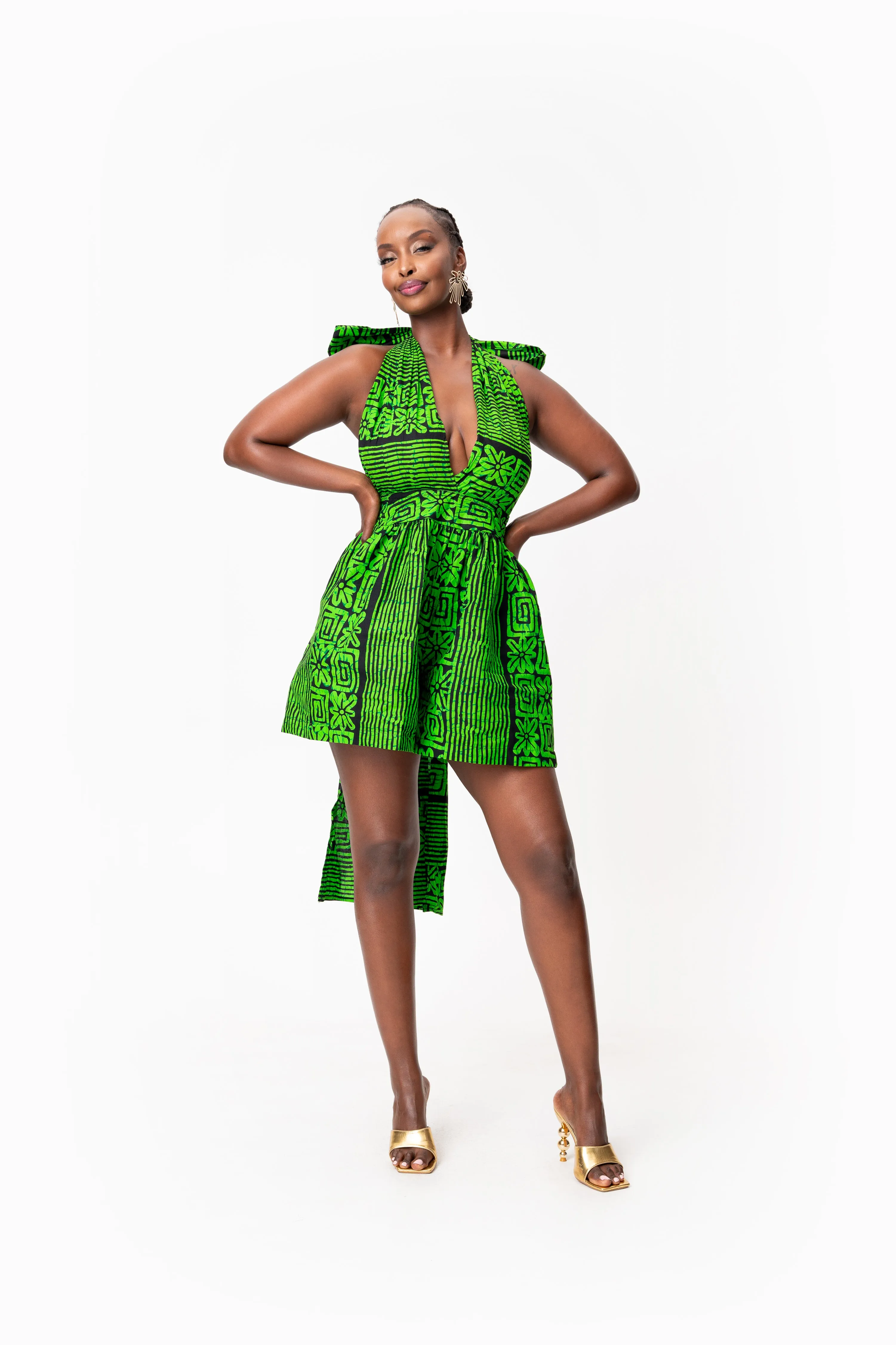 MAALI African Print Infinity Romper