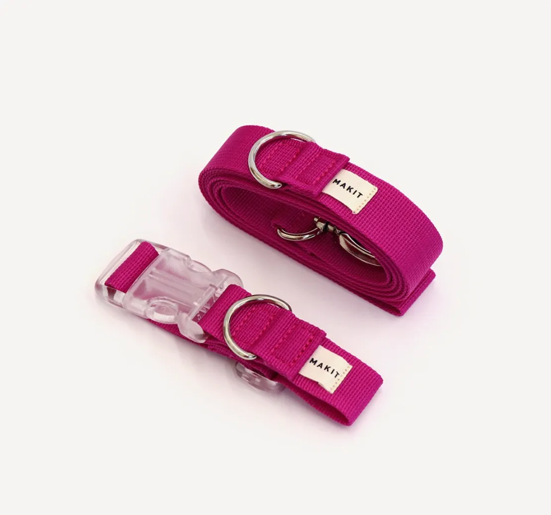 Makit Plum Collar & Leash Set my