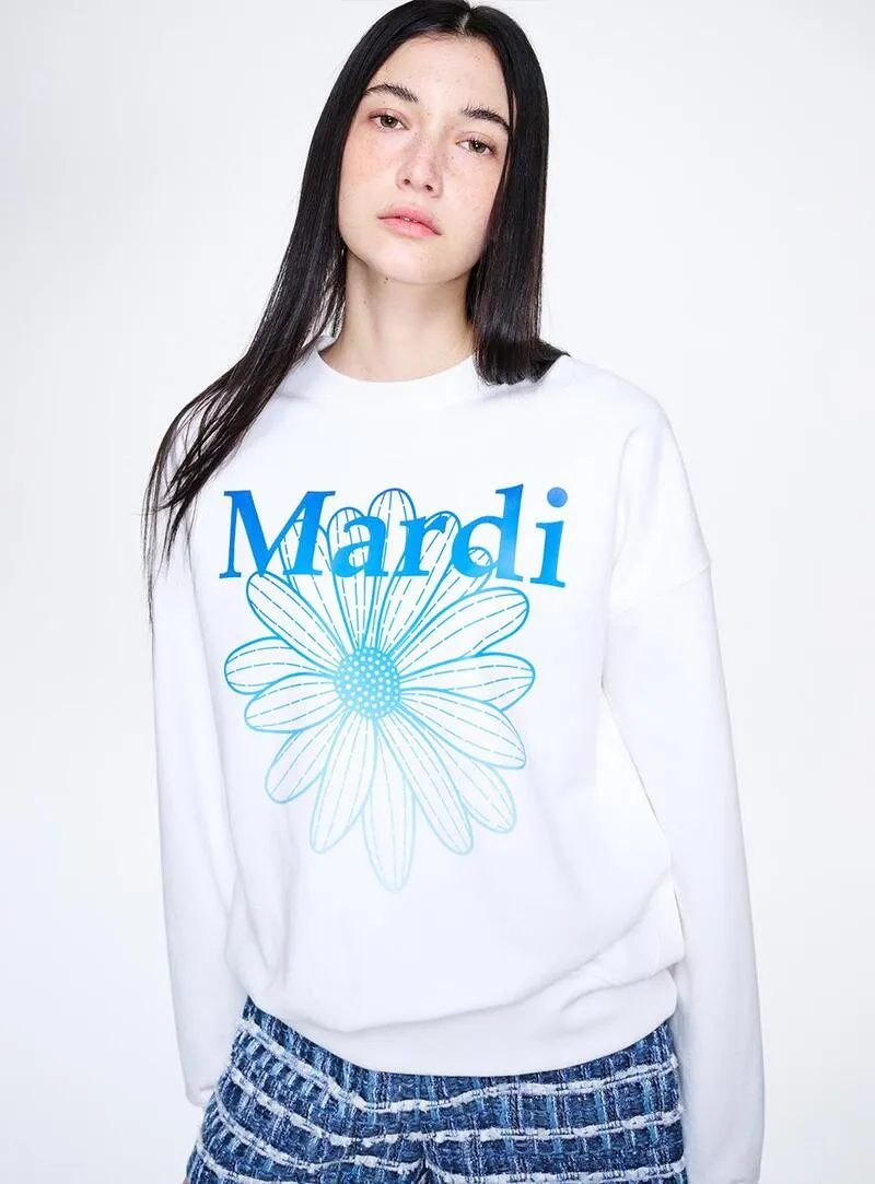 ★Mardi Mercredi★ Sweatshirt Flowermardi Gradation (3colors)