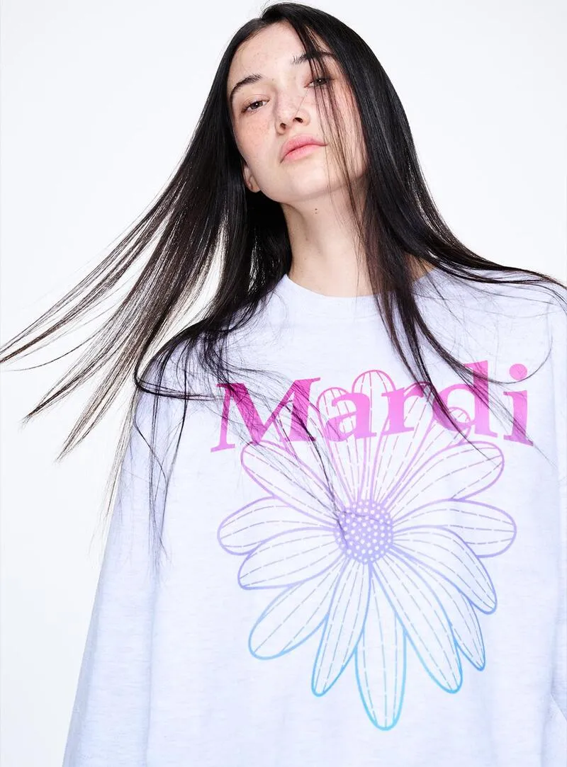 ★Mardi Mercredi★ Sweatshirt Flowermardi Gradation (3colors)