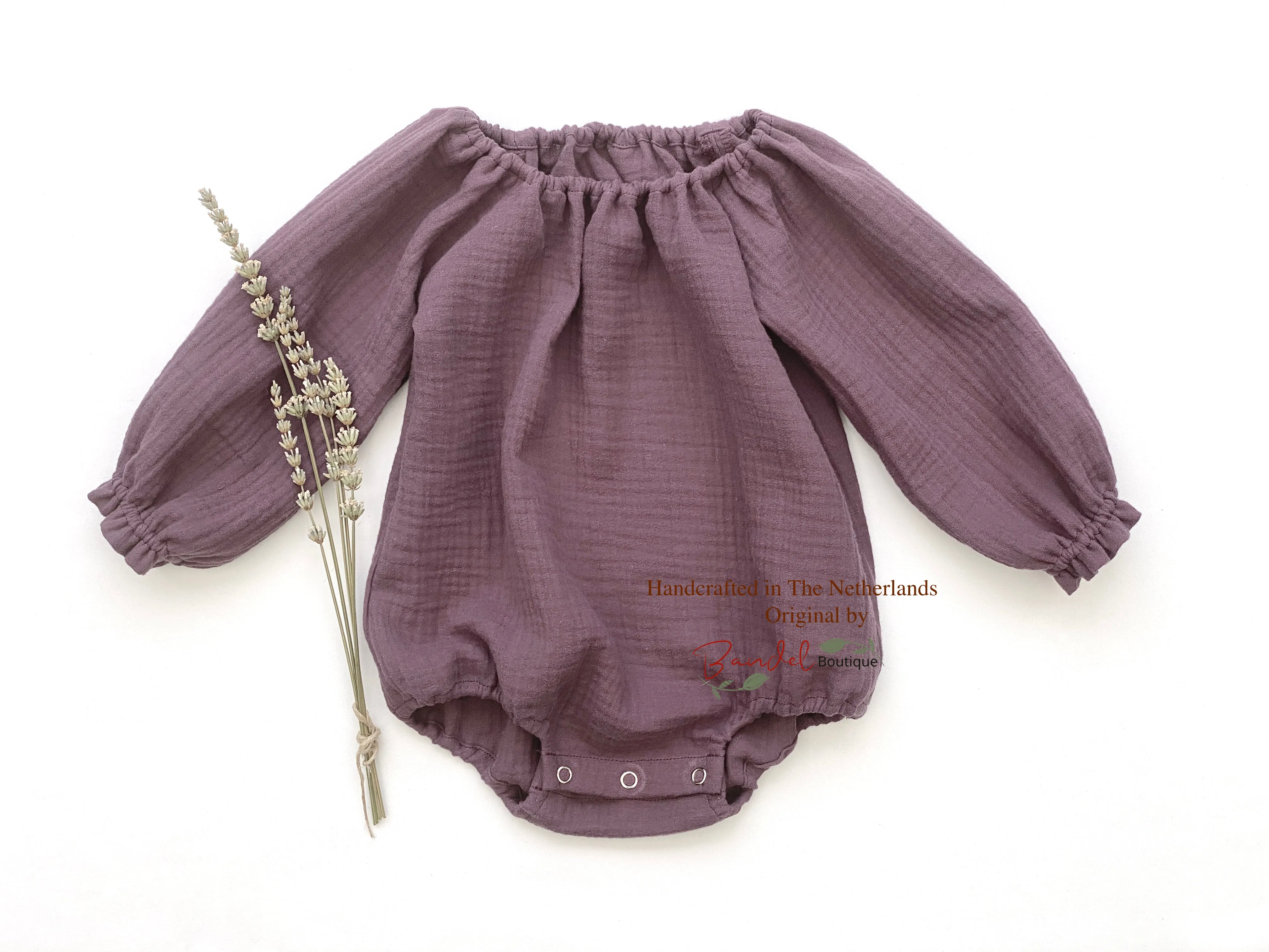 Mauve Double Gauze Romper