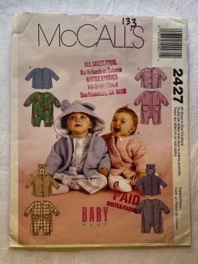 McCall's 2427 Pattern CUT Baby Jacket and Romper