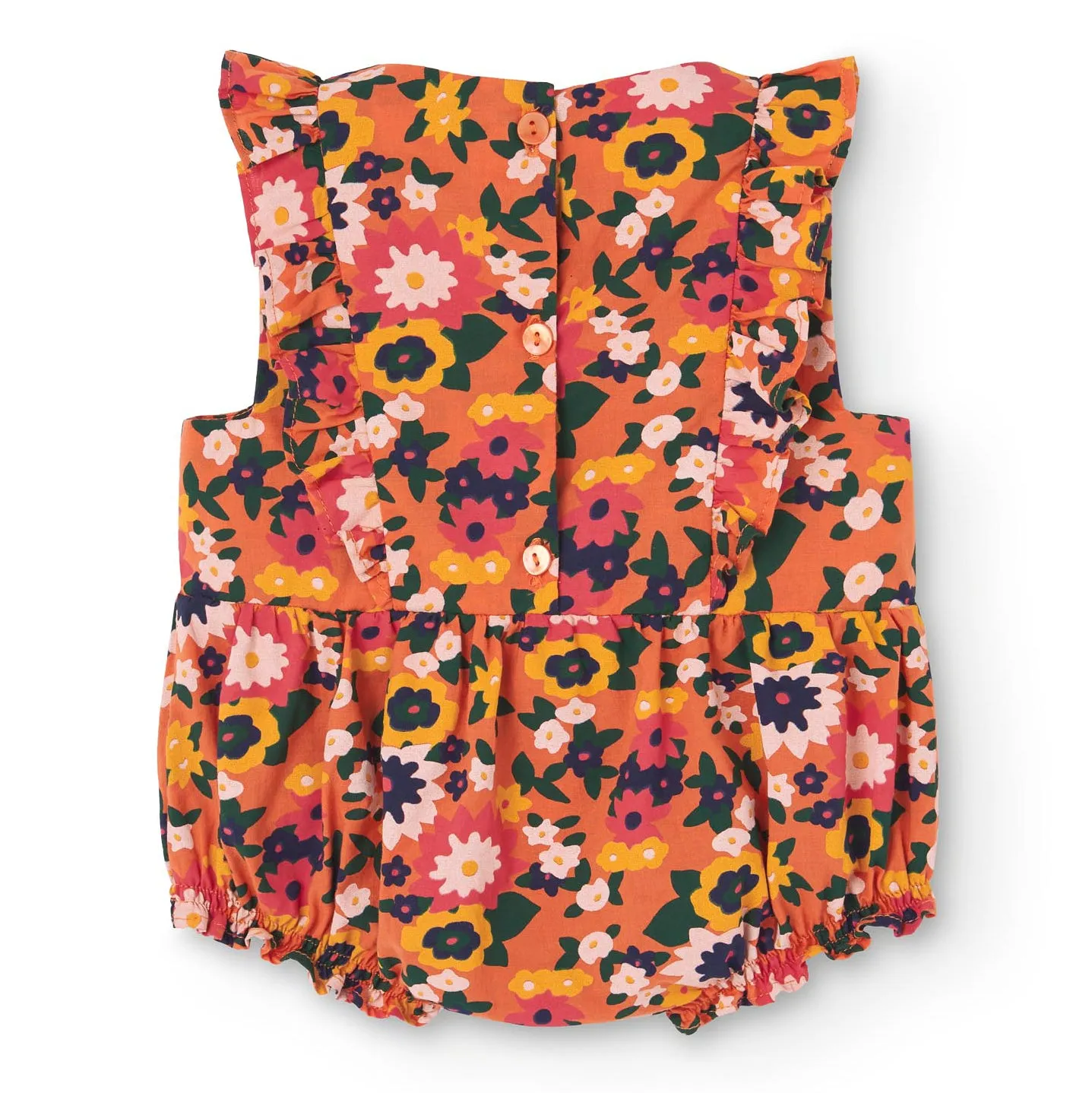 Meerkat Orange Flowers Romper