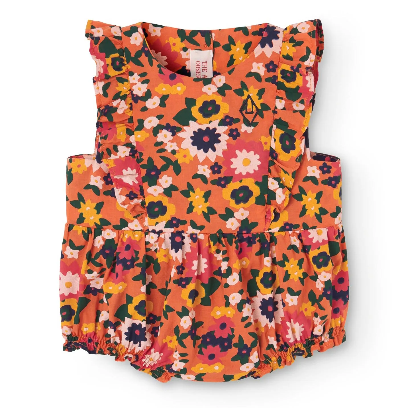 Meerkat Orange Flowers Romper