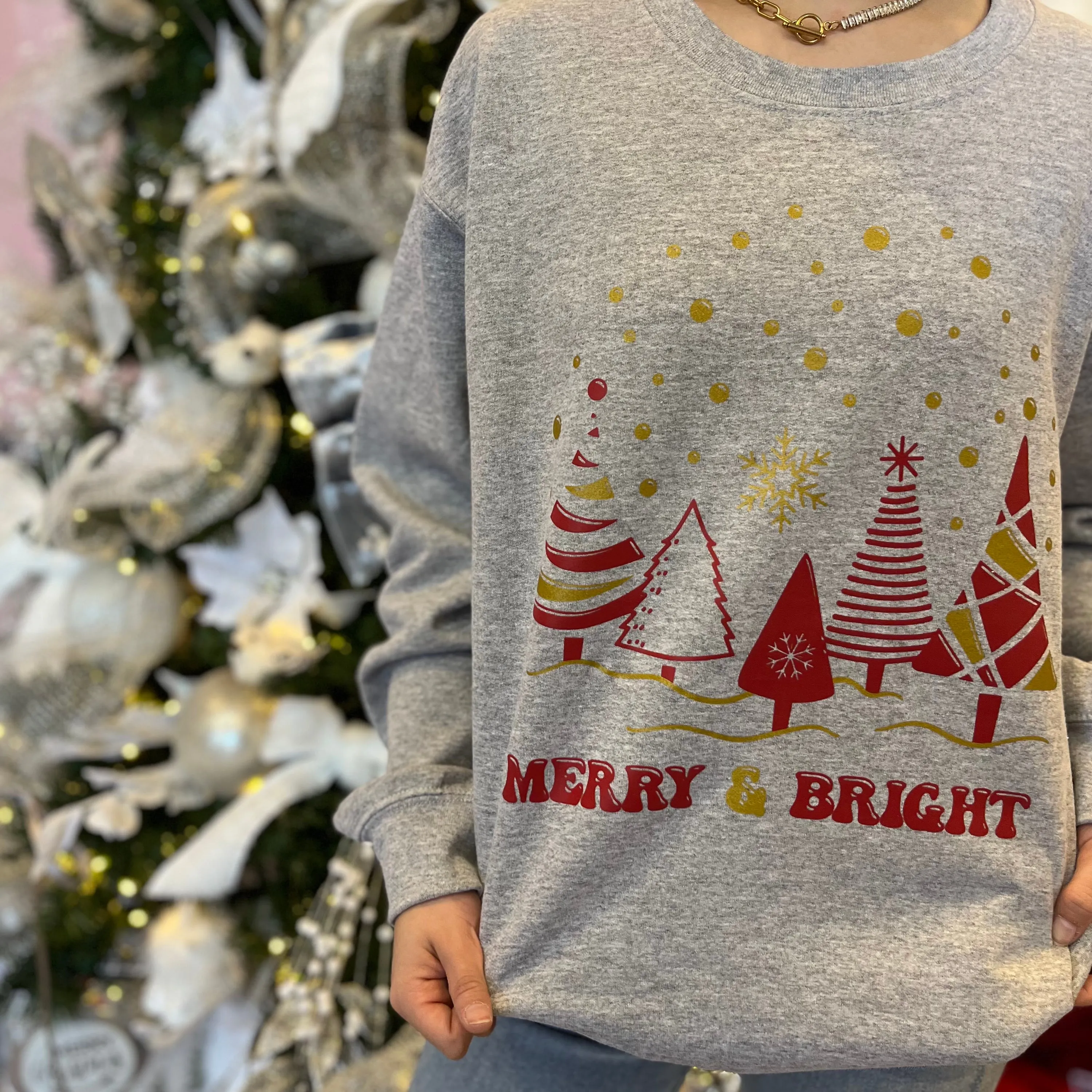 Merry & Bright Festive Christmas Crewneck