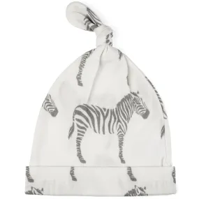 Milkbarn Organic Knotted Hat Grey Zebra