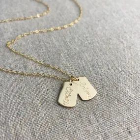 Mini Dog Tag Necklace