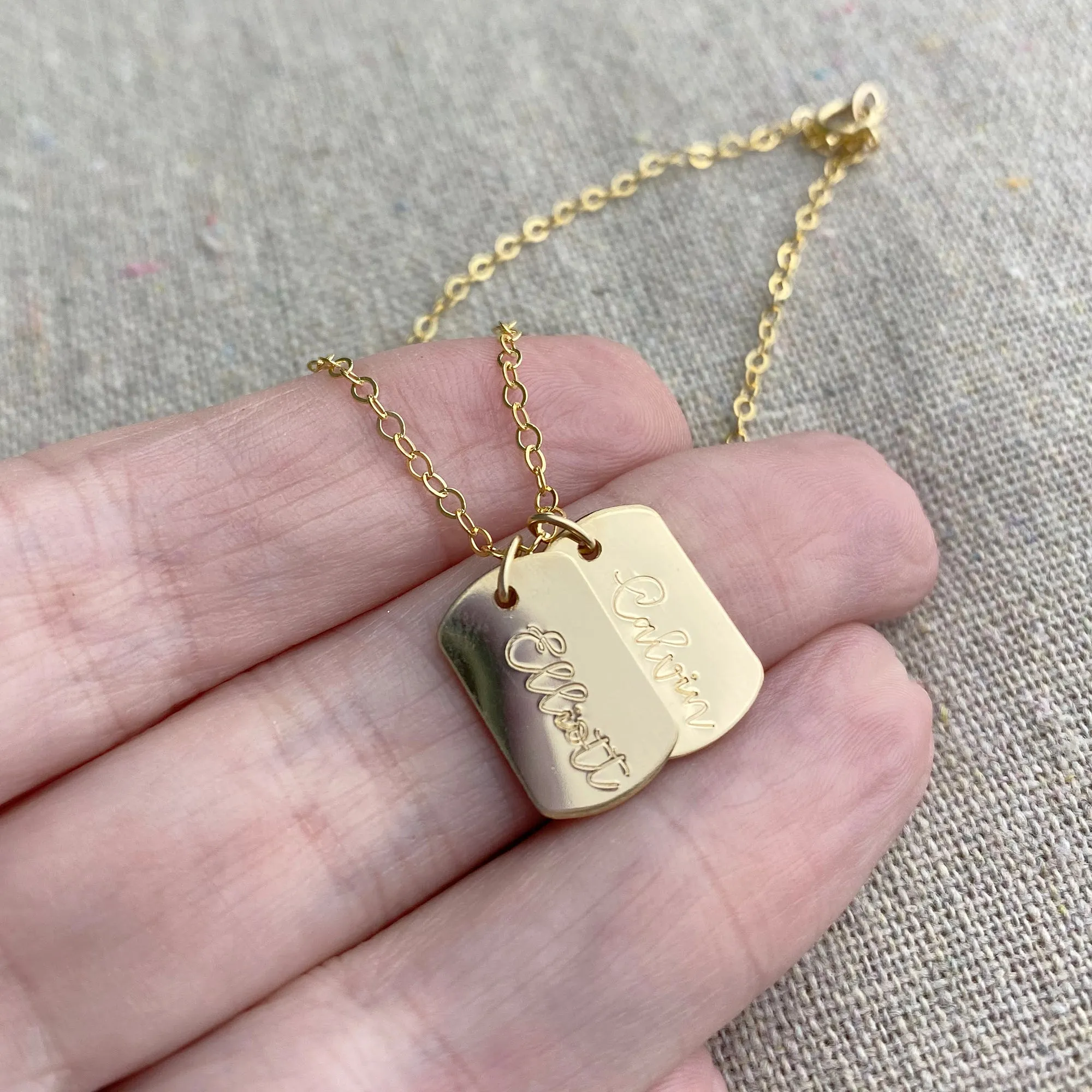 Mini Dog Tag Necklace