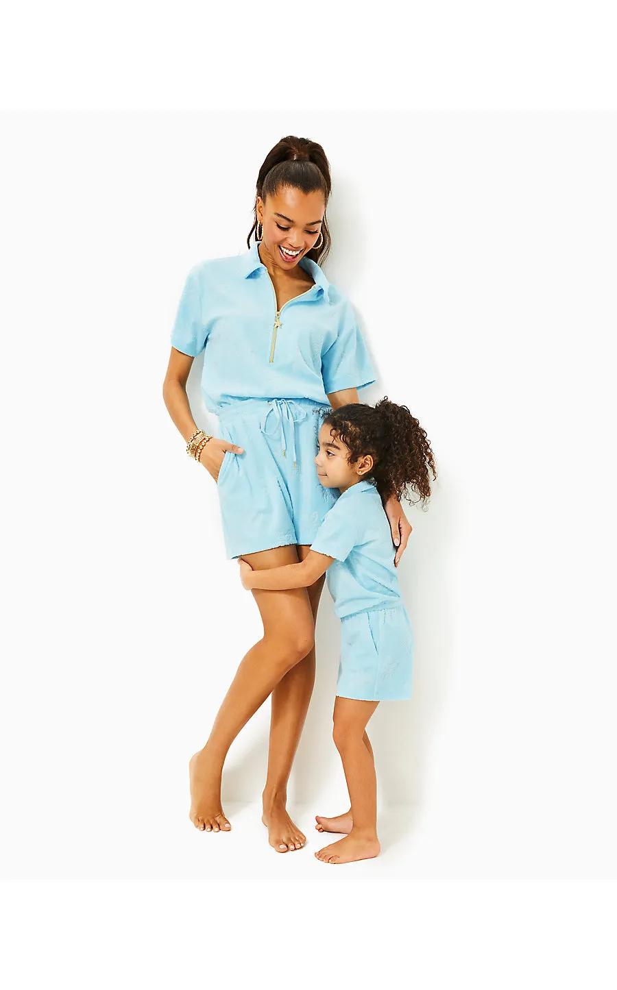 MINI KATERINI ROMPER - HYDRA BLUE - SEAING STARS