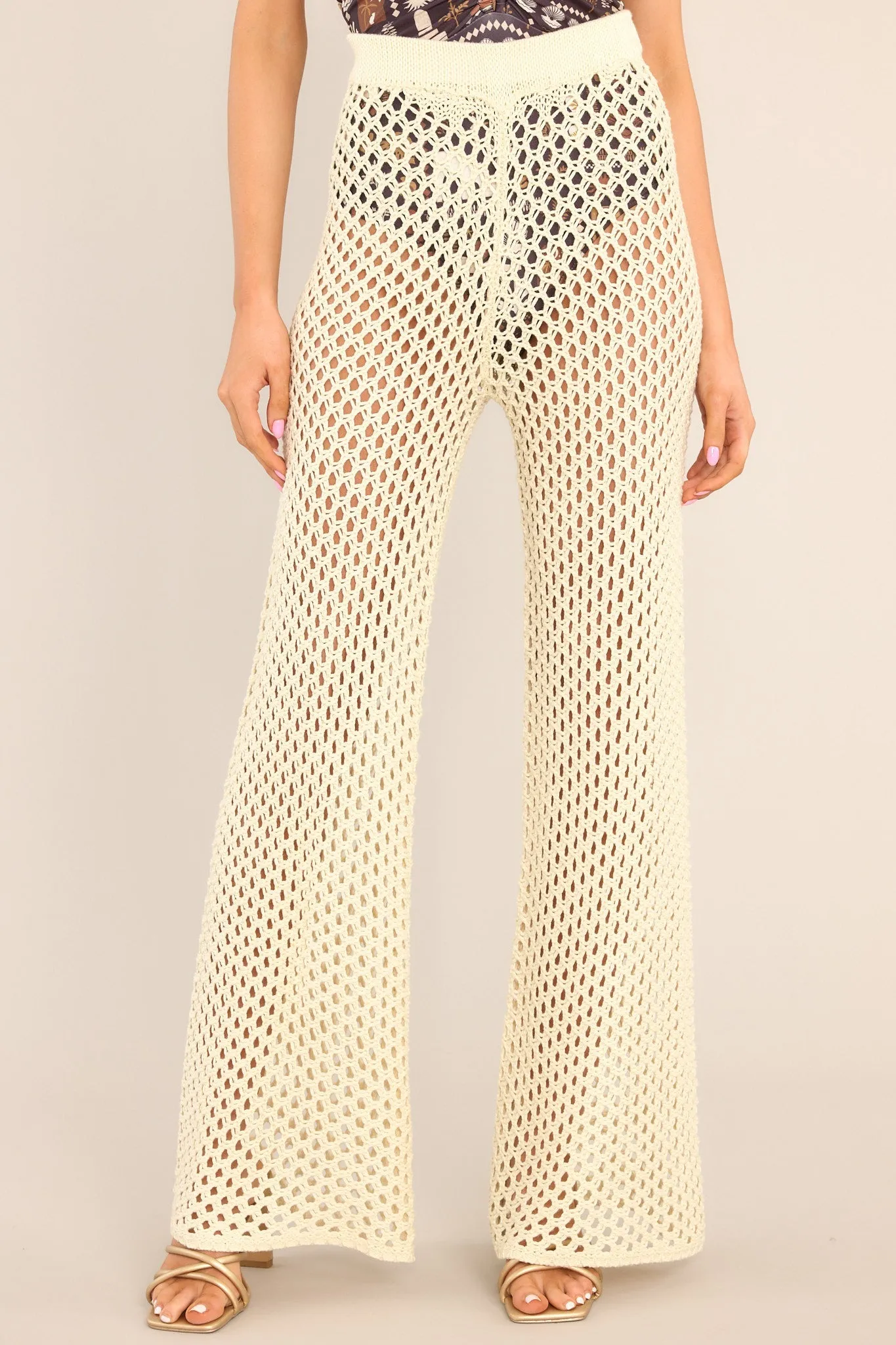 MINKPINK Balmy Crochet Knit Pants