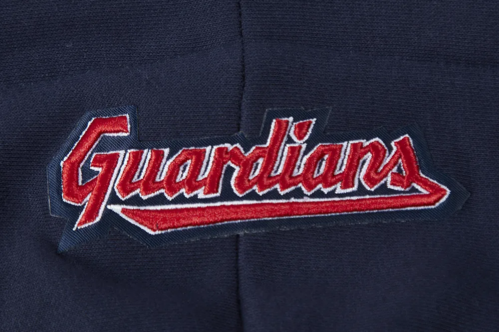 MLB CLEVELAND GUARDIANS RETRO CLASSIC WOMEN'S CROPPED PO HOODIE (MIDNIGHT NAVY/RED/MIDNIGHT NAVY)