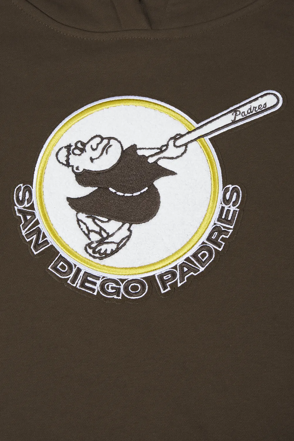 MLB SAN DIEGO PADRES RETRO CLASSIC WOMEN'S RIB CROPPED PO HOODIE (BROWN)