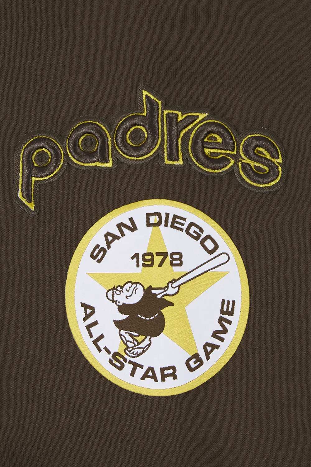 MLB SAN DIEGO PADRES RETRO CLASSIC WOMEN'S RIB CROPPED PO HOODIE (BROWN)