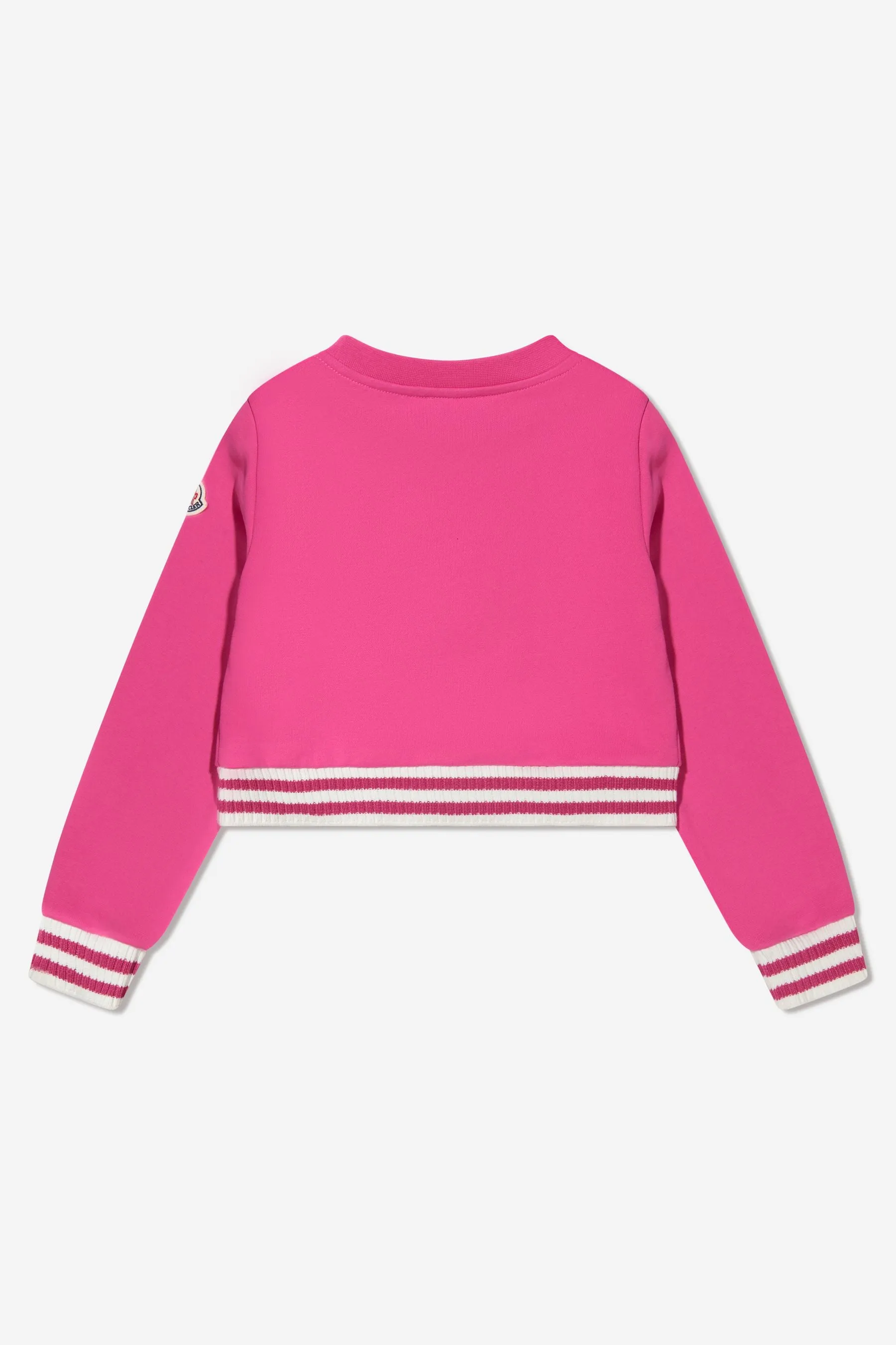 Moncler Enfant Girls Bear Print Sweatshirt in Pink