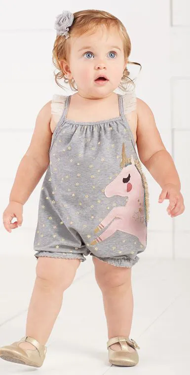 Mud Pie Unicorn Bubble Romper