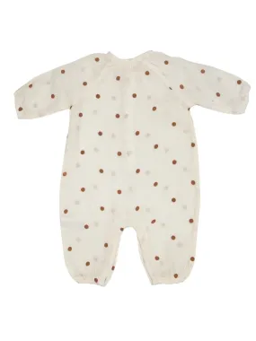 Muslin Romper, Cashew Polka Dot