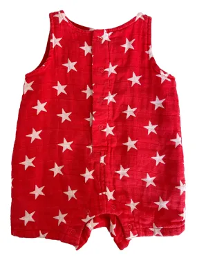 Muslin Shortie Romper, Star Spangled