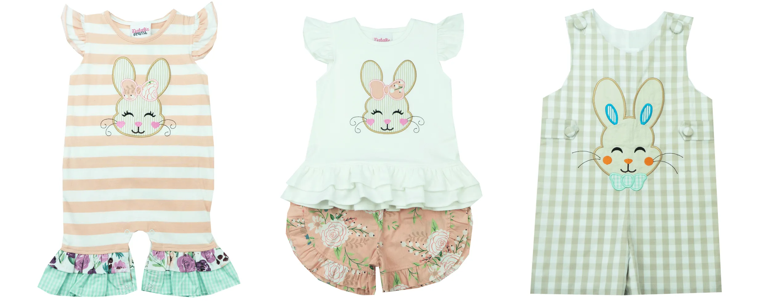 Natalie Grant Applique Bunny Romper