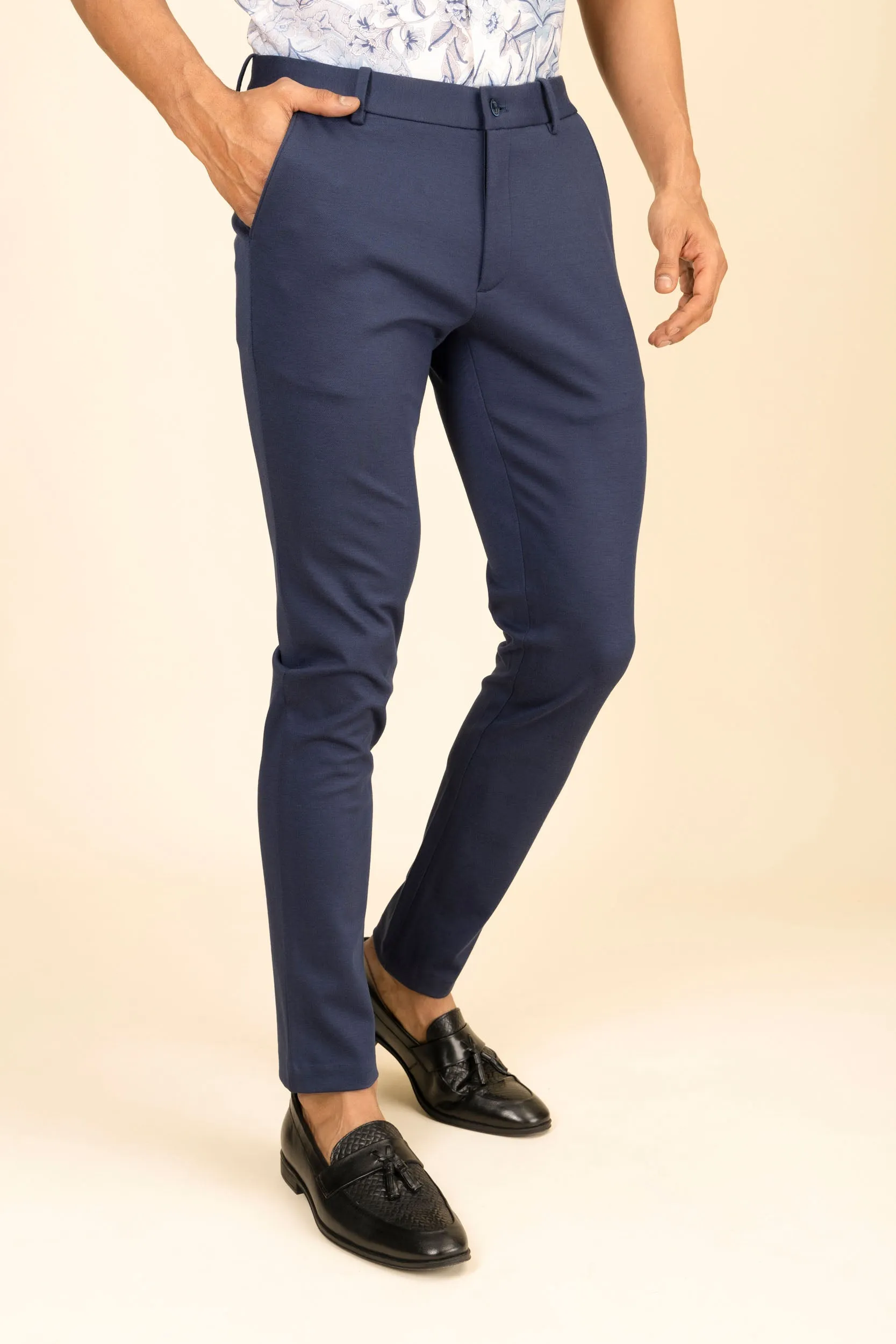 Navy 4 Way Stretch Port Pants