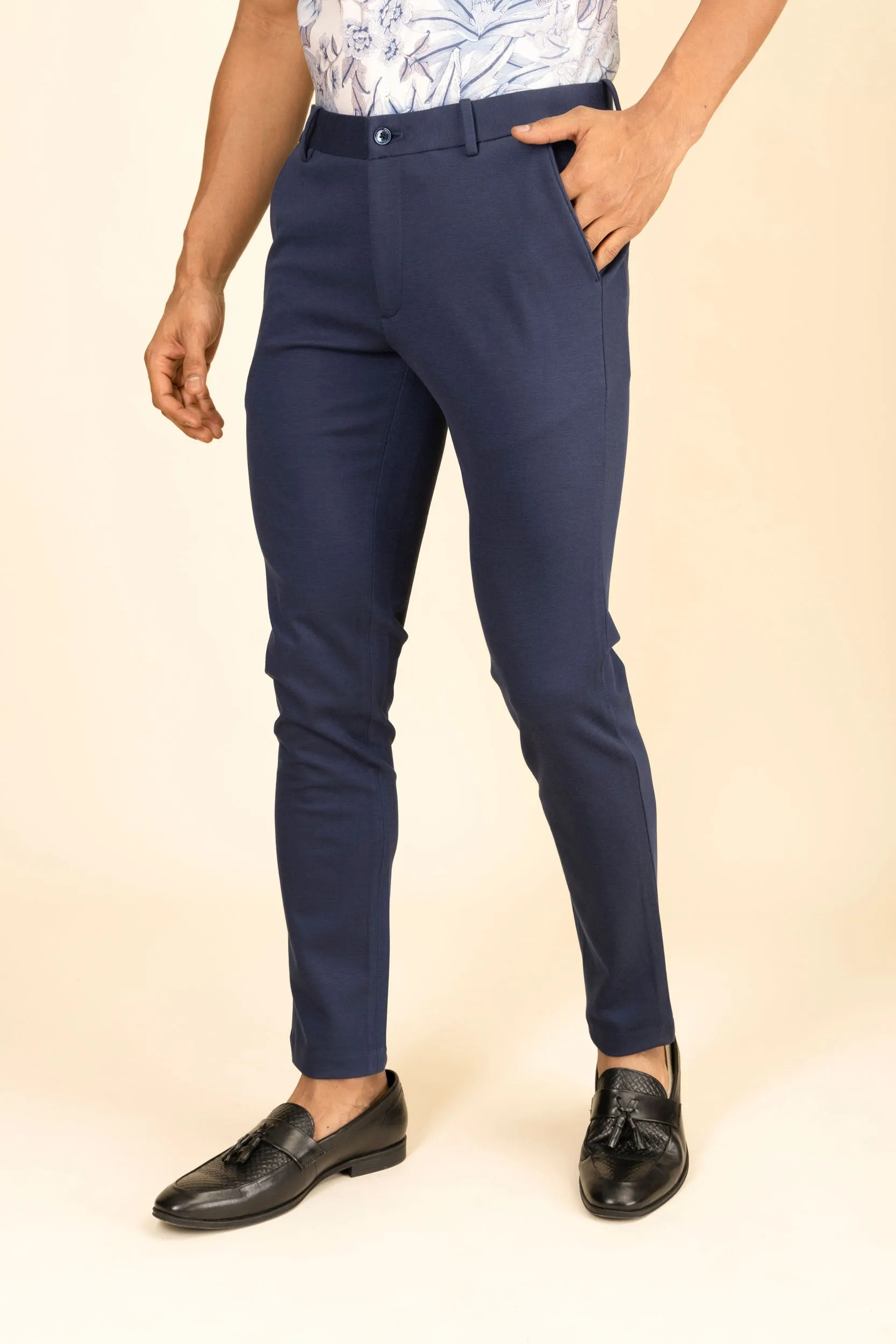 Navy 4 Way Stretch Port Pants