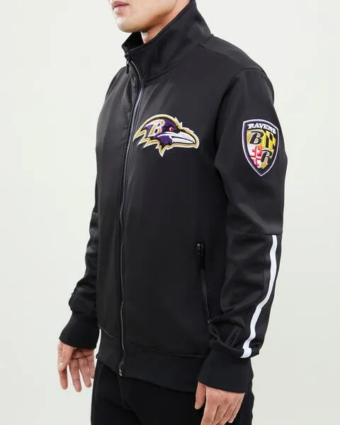 NFL BALTIMORE RAVENS CLASSIC MEN'S TRACK JACKET (BLACK)