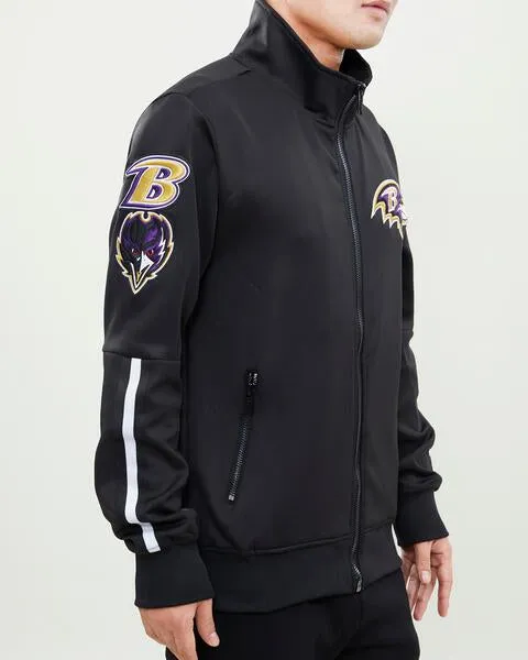 NFL BALTIMORE RAVENS CLASSIC MEN'S TRACK JACKET (BLACK)