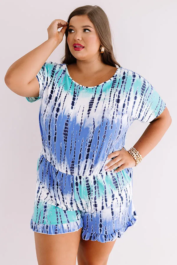 Ocean Overlook Tie Dye Romper Curves