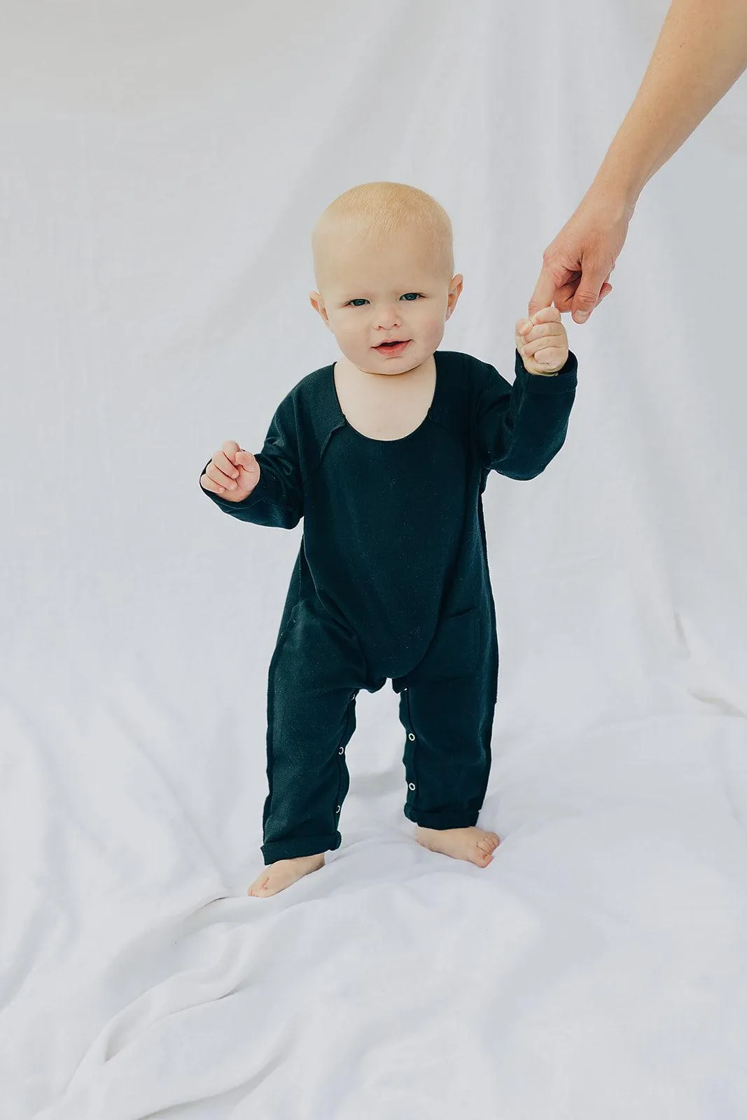 Organic Cotton Raw Edge Romper