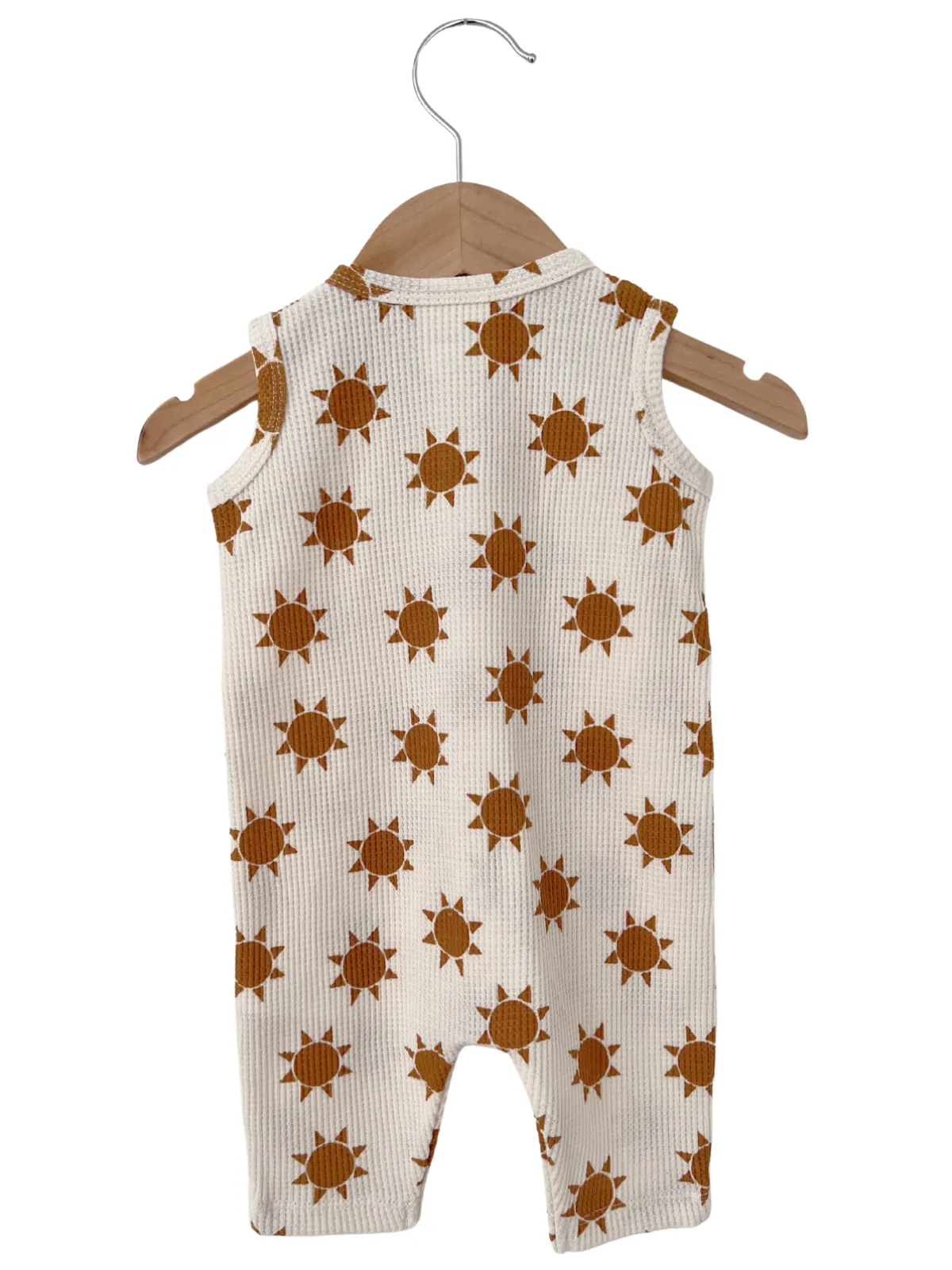 Organic Waffle Easy Romper, Sun