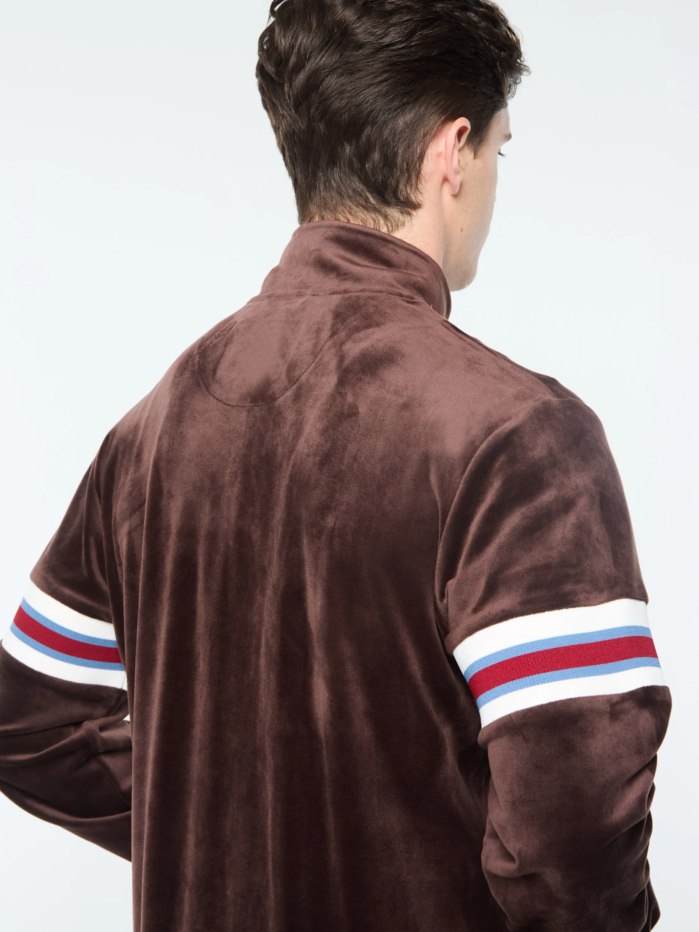 Ostuni Velour Track Jacket- Java