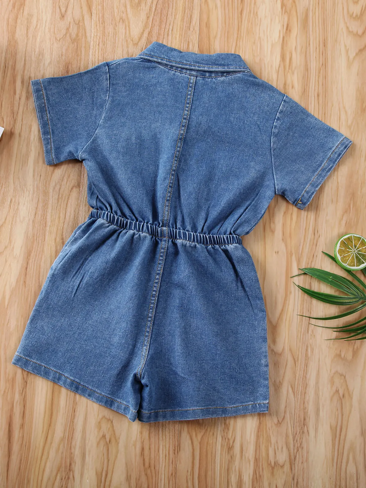 Out For Brunch Denim Romper