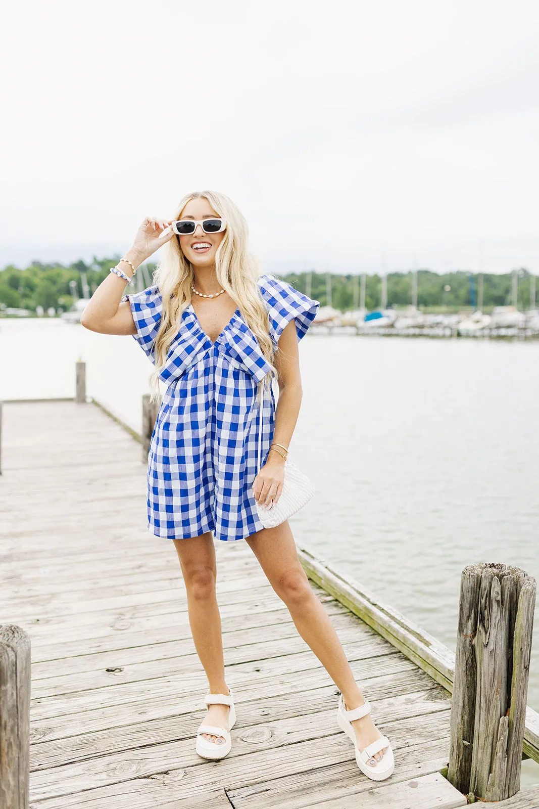 Park Picnic Romper - Blue