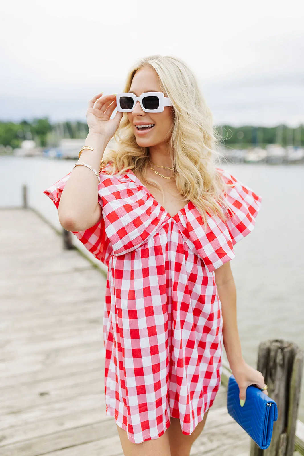 Park Picnic Romper - Red