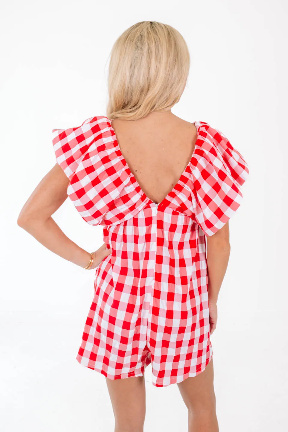 Park Picnic Romper - Red