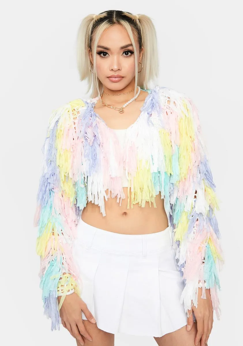 Pastel Like A Firebird Fringe Jacket